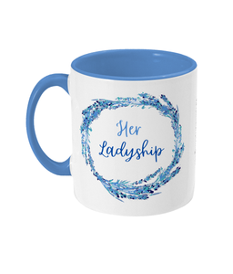 Blue 'Her Ladyship' two-tone mug