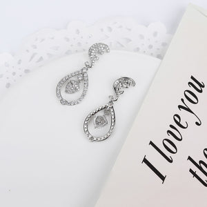Kate's oak leaf and acorn wedding earrings (platinum plated)