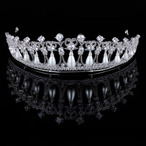 Pearl Lovers' Knot tiara replica (platinum plated)