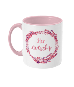 Pink 'Her Ladyship' two-tone mug