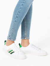 Load image into Gallery viewer, Marks and Spencer green ribbon trainers