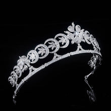 Load image into Gallery viewer, Queen Mother&#39;s Teck crescent tiara replica (platinum palted)